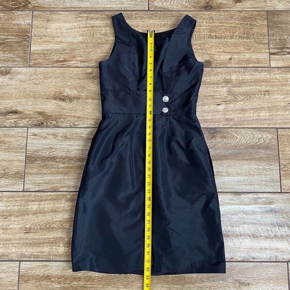 SILK Cocktail Dress in Black size 6 Expose Back - Picture 5 of 16